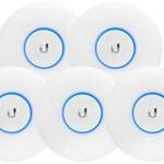 Ubiquiti UAP-AC-LR-5 Комплект точек доступа Unifi AC LR 5-pack, 2,4/5 ГГц, до 1,3 Гбит/с, PoE, MIMO, 20 dBm, 1х1 Гбит/с
