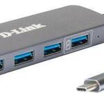 D-Link DUB-2340/A1A Концентратор USB-C, 4xUSB 3.0, 1xUSB-C/PD 3.0, режим быстрой зарядки