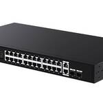 IP-COM G1128P-24-250W Коммутатор неуправляемый PoE, 28 портов, 26x1 Гбит/с, SFP 2x1 Гбит/с, PoE 24x30Вт