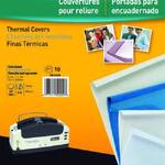 Обложки для термопереплета A4,  Fellowes®, 8 мм, (61-80) 100 шт., вверх - прозрачный ПВХ, низ - глянцевый белый картон