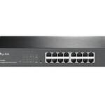 TP-Link TL-SG1016DE Easy Smart 16‑портовый гигабитный коммутатор, 16 гигабитных портов RJ45, стальной корпус высотой 1U