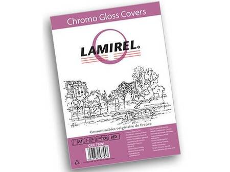 Обложки LA-78691 Lamirel Chromolux A4, глянцевые, цвет: красный, 230г/м²