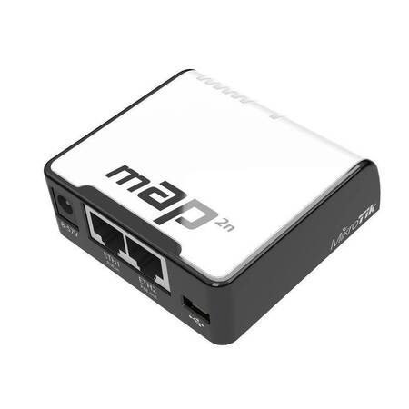 MikroTik RBmAP2nD Беспроводной маршрутизатор mAP 2nD, 2,4 ГГц, 300 Мбит/с, LAN 2х100Мбит/с, PoE, USB, MicroUSB