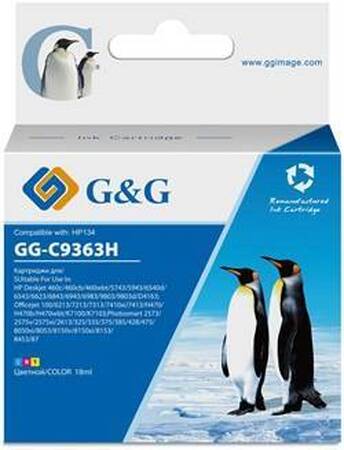 Картридж струйный G&G, аналог HP C9363HE/№134 цветной 14ml