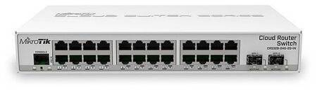 MikroTik CRS326-24G-2S+IN Коммутатор управляемый L3, 24 порта, 24х1 Гбит/с, 2хSFP+ 10 Гбит/с, настольный
