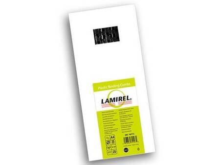 Пружины для переплета пластиковые Lamirel, 25 мм. Цвет: черный, 25 шт в упаковке.