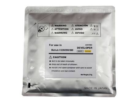 Девелопер для KONICA MINOLTA Bizhub C220/C280/C360 Yellow, 210г/пак, 114000 стр. (A0XV08D/DV311Y) CET