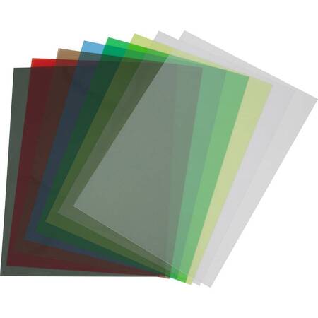 Обложки Transparent, A4,  Fellowes®, 200 мкм., 100 шт., прозрачный зеленый ПВХ