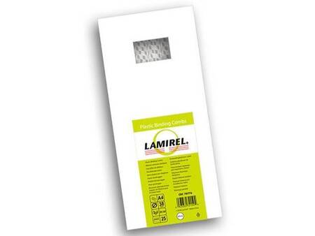 Пружины для переплета пластиковые Lamirel, 38 мм. Цвет: белый, 25 шт в упаковке.