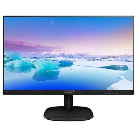 МОНИТОР 23.8 PHILIPS 243V7QDSB/00(01) Black (IPS, 1920x1080, 75Hz, 4 ms, 178°/178°, 250 cd/m, 10M:1, +DVI, +HDMI)