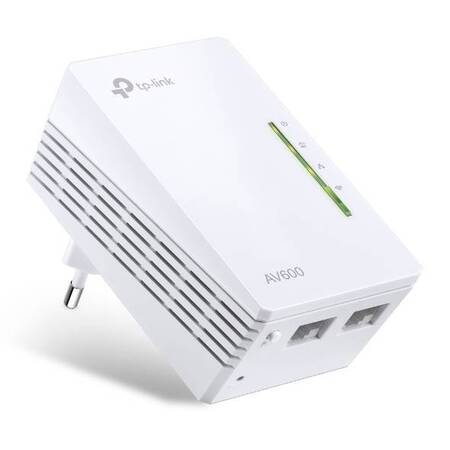 TP-Link TL-WPA4220 Адаптер Powerline AV600 с Wi-Fi N300, до 300 Мбит/с на 2,4 ГГц, Powerline до 600 Мбит/с