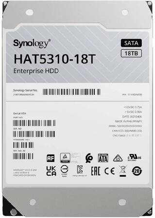 Synology HAT5310-18T Жесткий диск HDD SATA 3,5, 18Tb, 7200 rpm, 512Mb, 6 Гбит/с