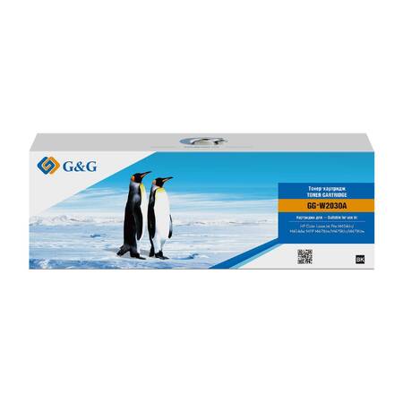Картридж G&G, аналог HP W2030A/415A черный 2.4k с чипом