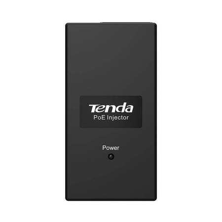 Tenda PoE15F Инжектор PoE, 2 порта FE RJ45, блок питания 15 Вт макс (постоянный ток 48 В), пластиковый корпус