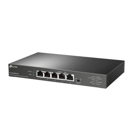 TP-Link TL-SG105PP-M2 Настольный коммутатор с 5 портами 2,5 Гбит/с (4 порта PoE++), стальной корпус