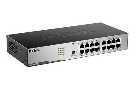D-Link DGS-1016D/I2A Неуправляемый коммутатор с 16 портами 10/100/1000Base-T и функцией энергосбережения