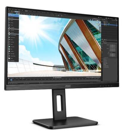МОНИТОР 27 AOC U27P2CA Black с поворотом экрана (4K, IPS, 3840x2160, 4 ms, 178°/178°, 350 cd/m, 50M:1, +2xHDMI 2.0,+DP)
