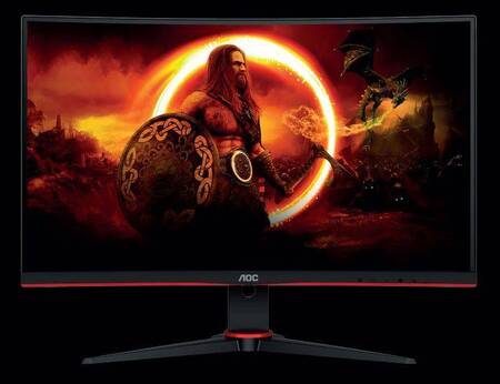 МОНИТОР 27 AOC C27G2E Black-Red (VA, изогнутый, 1920x1080, 165Hz, 1 ms, 178°/178°, 250 cd/m, 3000:1, +2xHDMI 2.0, +DP)
