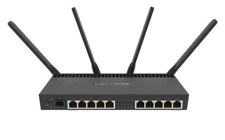 MikroTik RB4011iGS+5HacQ2HnD-IN Wi-Fi маршрутизатор, 2,4/5 ГГц, 10х1Гбит/с RJ45, 1хSFP+, PoE
