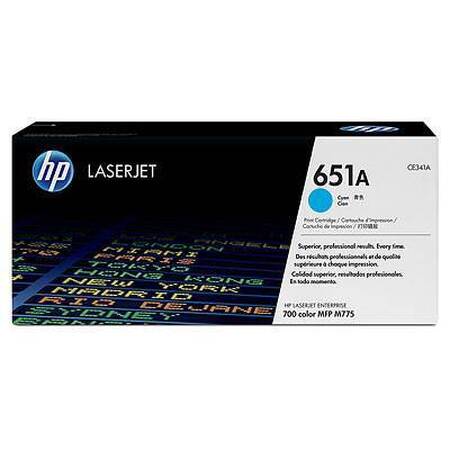 Оригинальный картридж HP (651A) CE341A  для HP LaserJet Enterprise 700 color MFP M775и голубой (16000 стр)