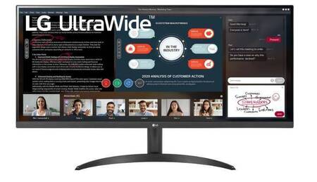 МОНИТОР 34 LG 34WP500-B Black (IPS, 2560x1080, 75Hz, 5 ms, 178°/178°, 250 cd/m, 1000:1, +2хHDMI 1.4)