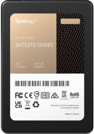 Synology SAT5210-960G Жесткий диск SSD SATA 2,5, 960GB, R530/W500 МБ/с, 6 Гбит/с