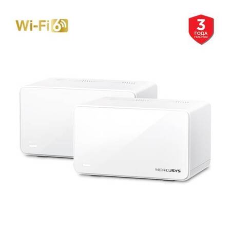 Mercusys Halo H90X(2-pack) Mesh система AX6000 Wi-Fi 6, до 1148 Мбит/с на 2,4 ГГц + до 4804 Мбит/с на 5 ГГц, комплект 2