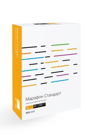 Бумага Марафон Стандарт  классC,    A4  80 г/м2  500л   (кратно 5 шт)
