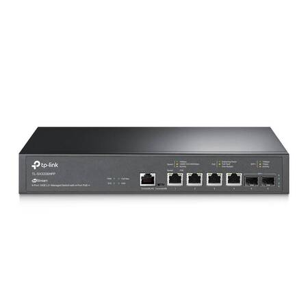 TP-Link TL-SX3206HPP JetStream 6-портовый управляемый коммутатор с 4 портами PoE++ 10GBase-T и 2 слотами SFP+ 10GE