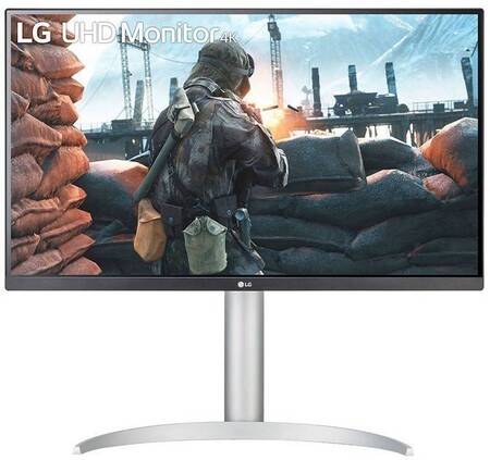 МОНИТОР 27 LG 27UP650-W Silver-White с поворотом экрана (IPS, 3840x2160, 5 ms, 178°/178°, 400 cd/m, 1200:1,+2хHDMI 2.0)