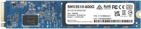 Synology SNV3510-800G Жесткий диск SSD M.2 NVMe, 800Gb, NVMe PCIe 3.0 x4, M.2 22110, R3100/W1000 MB/s, IOPS 400K/70K