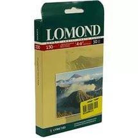 Фотобумага LOMOND Одностороняя Глянцевая 230г/м2, A6 (10X15), 50л.