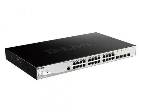 D-Link DGS-1210-28MP/ME/B2A PROJ Управляемый L2 коммутатор с 24 портами 10/100/1000Base-T и 4 портами 1000Base-X SFP