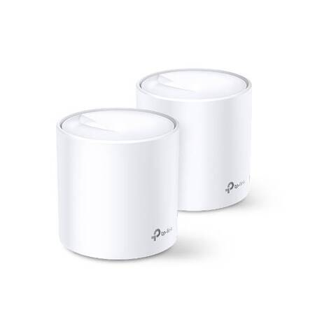 TP-Link Deco X60(2-pack) Домашняя Mesh Wi-Fi 6 система AX5400, до 574 Мбит/с на 2,4 ГГц + до 4804 Мбит/с на 5 ГГц