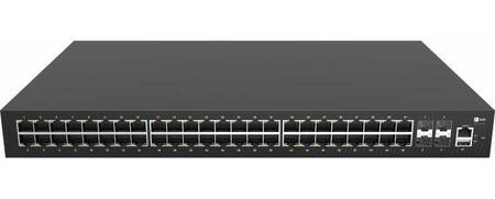 Коммутатор Fplus FCS-2352TX, 48 порта 10/100/1000BASE-T RJ45, 4 порта 10GE SFP+, 2 блока питания AC 220В 150Вт, высота 1