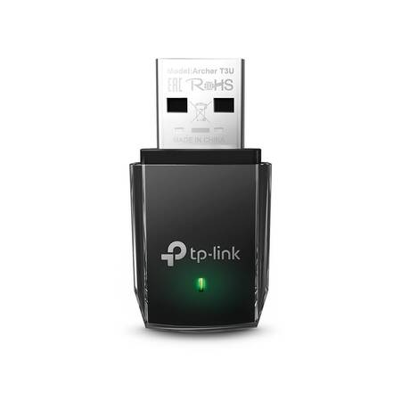 TP-Link Archer T3U Двухдиапазонный мини Wi-Fi USB адаптер AC1300, до 400 Мбит/с на 2,4 ГГц + до 867 Мбит/с на 5 ГГц