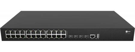 Коммутатор Fplus FCS-2328TX, 24 порта 10/100/1000BASE-T RJ45, 4 порта 10GE SFP+, 2 блока питания AC 220В 150Вт, высота 1