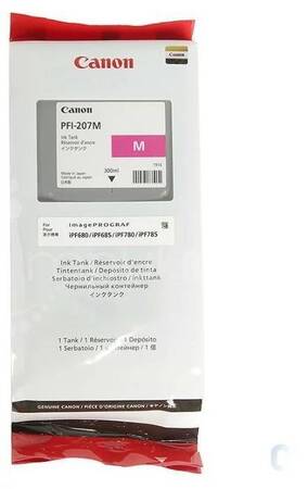 Картридж CANON PFI-207 M пурпурный,  300 мл