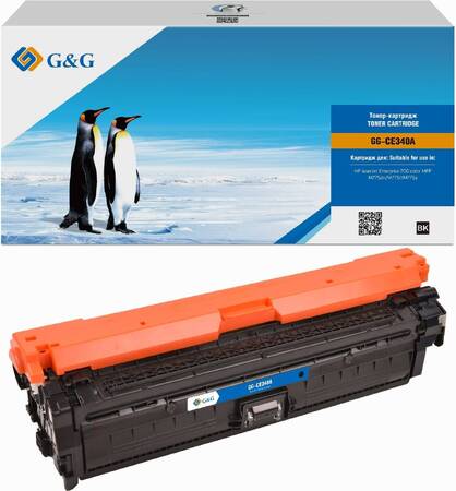 Картридж G&G, аналог HP CE340A черный 13.5k  для HP M775dn/M775f/M775.