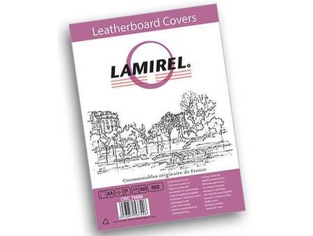 Обложки LA-78686 Lamirel Delta A4, с тиснением под кожу , цвет: красный, 230г/м²