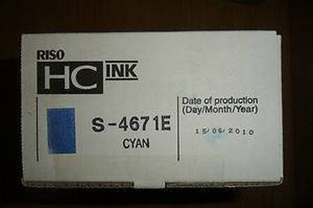 Оригинальная  краска S-4671/S-4671E для  RISO HC5000/HC5500 Cyan (1000мл)