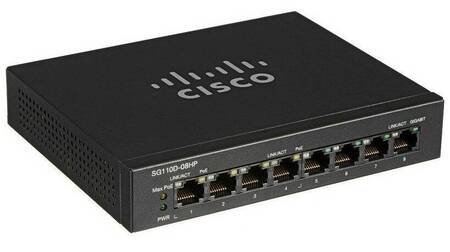 Коммутатор [SG110D-08HP-EU] Cisco SB SG110D-08HP 8-Port PoE Gigabit Desktop Switch