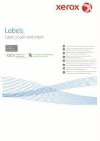 Наклейки Laser/Copier XEROX А4:8, 100 листов (105x71мм) Прямоугольные края.