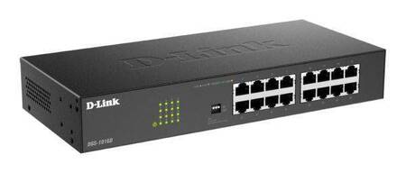 D-Link DGS-1016D/J1A Неуправляемый коммутатор с 16 портами 10/100/1000Base-T и DIP-переключателем