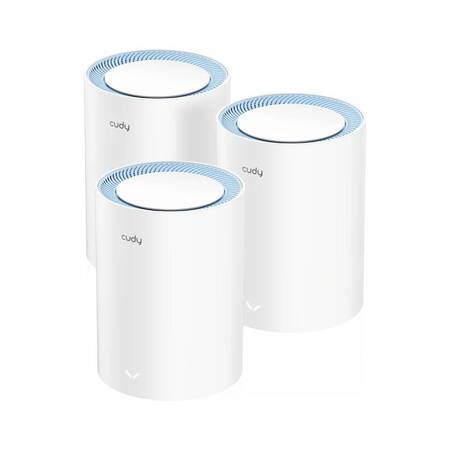 Cudy M1200(3-Pack) Wi-Fi Mesh-система АС1200, 2,4/5 ГГц, до 1167 Мбит/с, 2x100 Мбит/с, Cudy Mesh, MU-MIMO, белый
