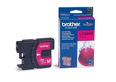 Картридж Brother LC980M DCP-145C/165/195C/375CW, MFC-250C/290C красный (Magenta), 260 стр. (5% зап.)