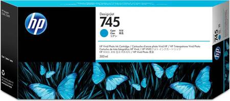 Картридж HP 745 струйный голубой (300 мл)