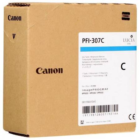 Картридж CANON PFI-307 C голубой,  330 мл