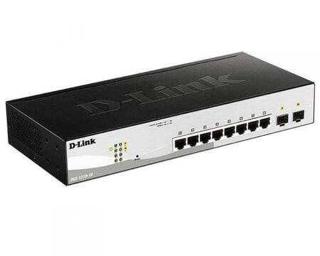 D-Link DGS-1210-10/FL1A Управляемый L2 коммутатор с 8 портами 10/100/1000Base-T и 2 портами 1000Base-X SFP
